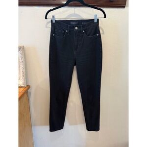 Banana Republic Ultra High Rise Black Ankle Jeans